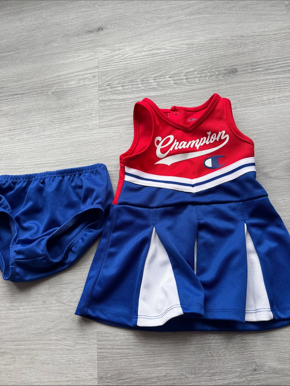 Champion Red, Blue & White Cheer Dress with Matching Briefs